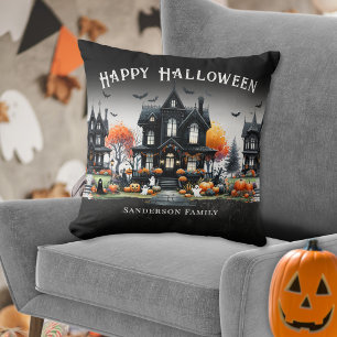 Coussin Nom personnalisé Joyeux Halloween