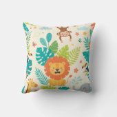 Coussin Nom personnalisé Jungle Fun (Verso)