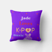 Coussin Nom personnalisé K-pop (Verso)