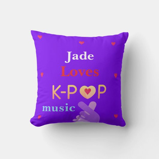 Coussin Nom personnalisé K-pop (Recto)