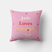 Coussin Nom personnalisé K-pop (Verso)