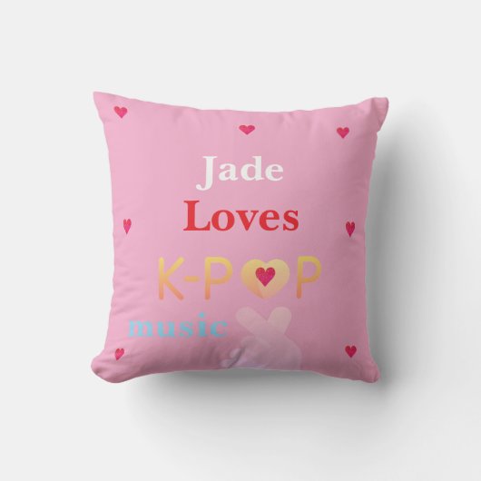 Coussin Nom personnalisé K-pop (Recto)