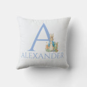 Coussin Nom personnalisé lapin classique Bunny (Verso)