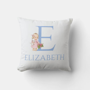Coussin Nom personnalisé Ma petite fille aux framboises