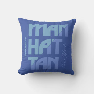 Coussin Nom personnalisé Manhattan New York
