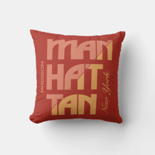 Coussin Nom personnalisé Manhattan New York