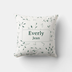 Coussin Nom personnalisé minimaliste Nourriture Décor Bota