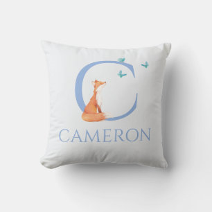 Coussin Nom personnalisé Mon petit renard regardant les pa