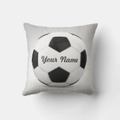 Coussin Nom personnalisé par ballon de football (Verso)