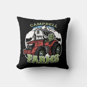 Coussin Nom personnalisé Pays Fermes Grange Tracteur Fermi