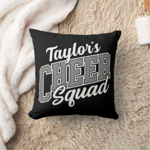 Coussin Nom personnalisé Pom-pom girl École Varsity Cheer 