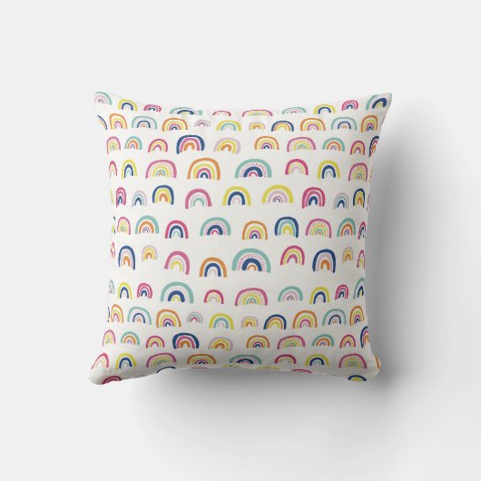 Coussin Nom personnalisé Rainbow (Verso)