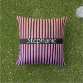 Coussin Nom personnalisé Rose or rose Parties scintillant (Herbe)