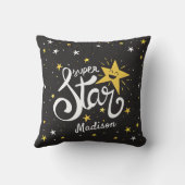 Coussin Nom personnalisé Superstar (Verso)