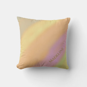 Coussin Nom personnalisé sur couleurs de barbe à papa