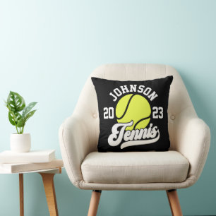 Coussin NOM Personnalisé Tennis Lecteur Racket Ball Court