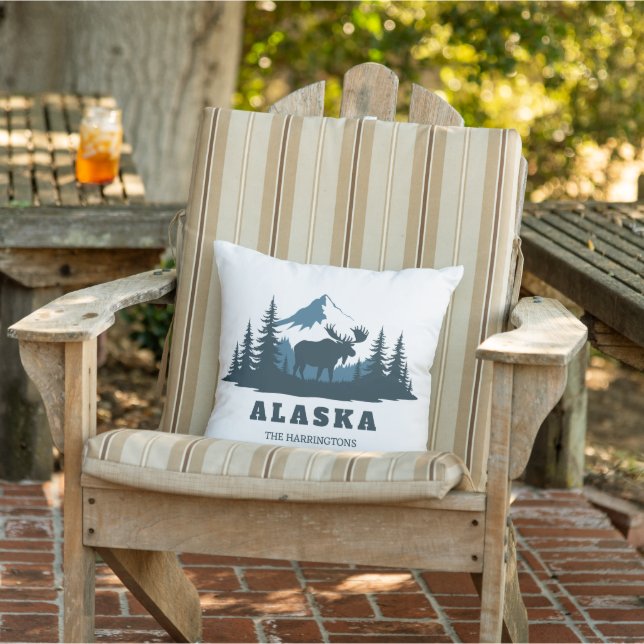Coussin Nom personnalisé & Texte ALASKA (Chaise)
