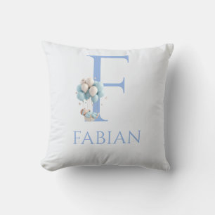 Coussin Nom personnalisé un avec ballons