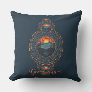 Coussin Nom personnalisé Vintage Wilderness Ornamental Man