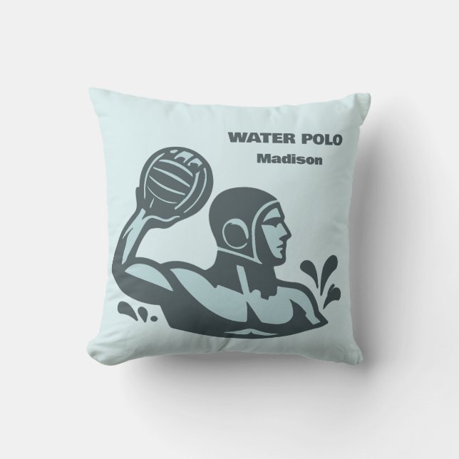 Coussin Nom personnalisé Water Polo (Recto)