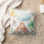 Coussin Nom personnalisé Whimsical Pastel Dinosaur (Couverture)