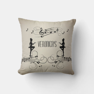 Coussin Nom personnel de danseurs et de musique