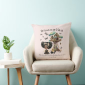 Coussin Nom Texte Magique Bois Fée Papillon (Chaise)