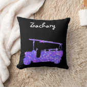 Coussin Nom Zachary Avec Camion D'Incendie, (Couverture)