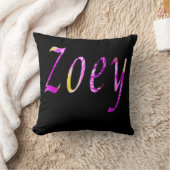 Coussin Nom Zoey Floral (Couverture)