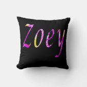 Coussin Nom Zoey Floral (Recto)