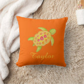 Coussin nommé de coussin d'art de tortue de filles (Couverture)