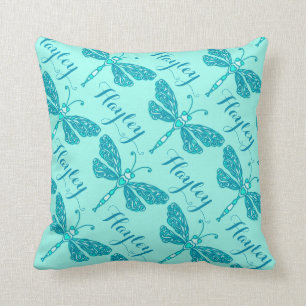 Coussin nommé de coussin de motif de libellule de