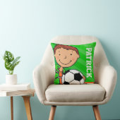 Coussin nommé de coussin de vert du football du (Chaise)