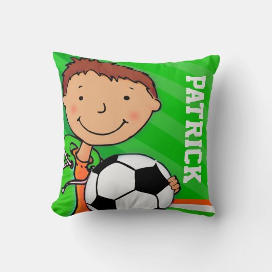 Coussin nommé de coussin de vert du football du (Recto)