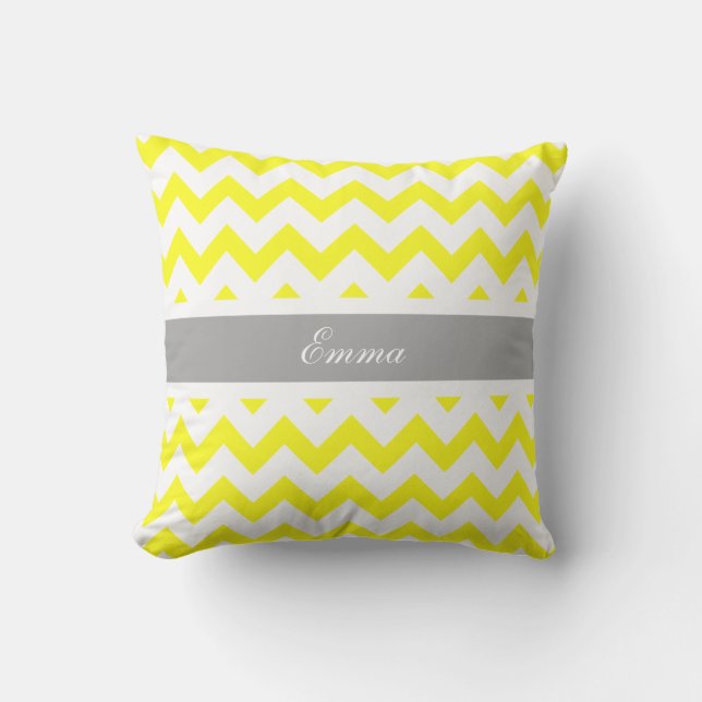 Coussin nommé fait sur commande de Chevron (Recto)
