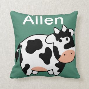 Coussin nommé fait sur commande de vache
