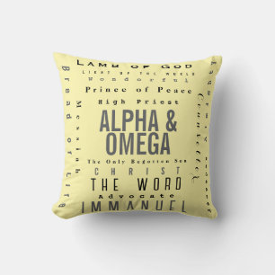 Coussin Noms Chrétiens De Dieu, Moderne Simple