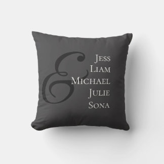 Coussin Noms de famille personnalisés