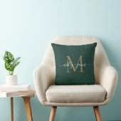 Coussin Noms de script de monogramme d'or élégant Mariage  (Chaise)