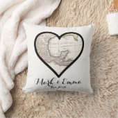 Coussin Noms faits sur commande de couples de cadeau de (Couverture)