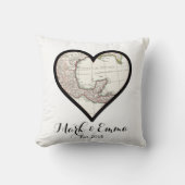 Coussin Noms faits sur commande de couples de cadeau de (Recto)