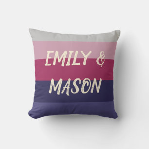 Coussin Noms personnalisables Jeu d'oreiller