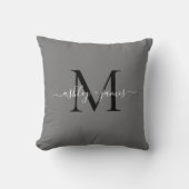 Coussin Noms personnalisés de monogramme de mariage (Recto)
