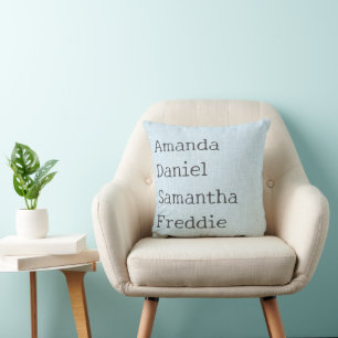 Coussin Noms personnalisés des petits-enfants