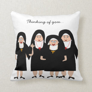 Coussin Nonnes dans les habitudes