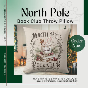 Coussin North Pole Book Club Jeu d'oreiller