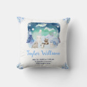 Coussin Northern Lights Arctic Animals Birth Statistics (Recto)