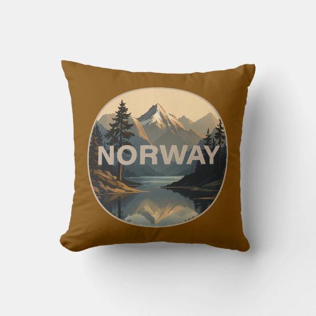 Coussin Norvège Norge Scandinavie Europe (Recto)