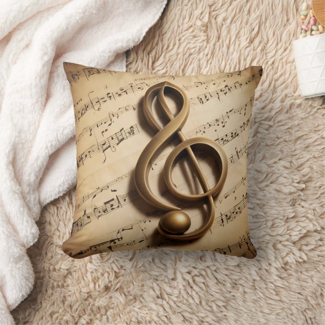 Coussin Note de clic de musique (Couverture)