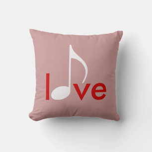 Coussin note de musique amour girly